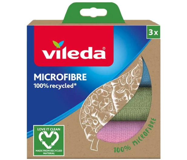VILEDA Ściereczka Mikrofibra 100% Recycled 3 szt. - 1463988 - zdjęcie